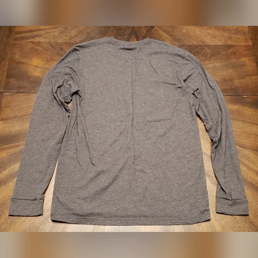 Adidas Amplifier Mens Gray Long Sleeve Shirt Size S